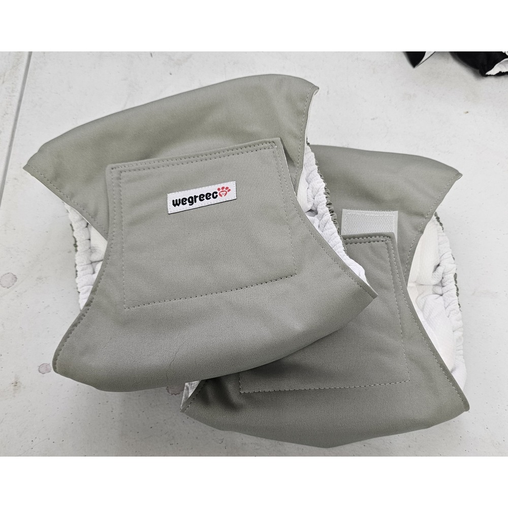 2 pack - Wegreeco dog diaper covers, size M, gray‎